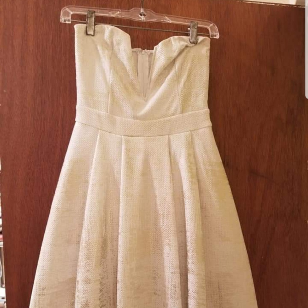 Charlotte Russe cream and gold party dress.  SZ S